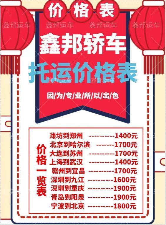 轎車托運(yùn)價格大揭秘！全國各大城市托運(yùn)費(fèi)用一覽無余！   